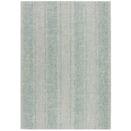 Safavieh Courtyard Power Loomed Accent Area Rug Light Grey & Aqua - 2 x 3 ft. 7 in. CY8736-37112-2